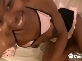 Young Black Teen Sucking On A Cracker Cock