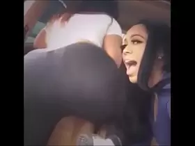 JERKING OFF WITH TWO BIG BUTT GIRLS IN MY CAR