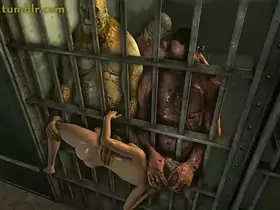 Lara Croft fuck toy in prison 3D porn