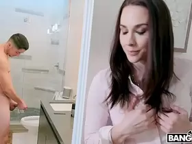 BANGBROS - Stepmom Chanel Preston Catches Jerking Off In Bathroom