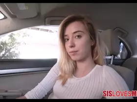 Hot Blonde Teen Stepsister Fucked By Stepbrother In His Car