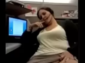 Milf On The Phone Playin With Her Pussy At Work