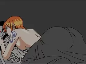 One piece nami gets fuck by brook