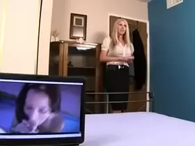 step mom catches watching porn