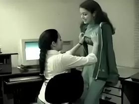 Two young Indian Lesbians have fun in the office