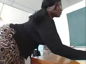 Ebony huge butt bbw fucks her student