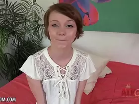 Petite Lucy Valentine opens her pussy wide for you
